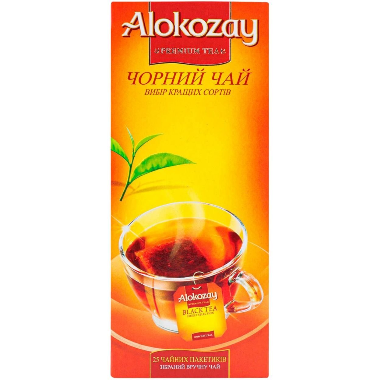 Чай чорний Alokozay байховий купажований, 50 г (25 шт. по 2 г) (888940) - фото 1