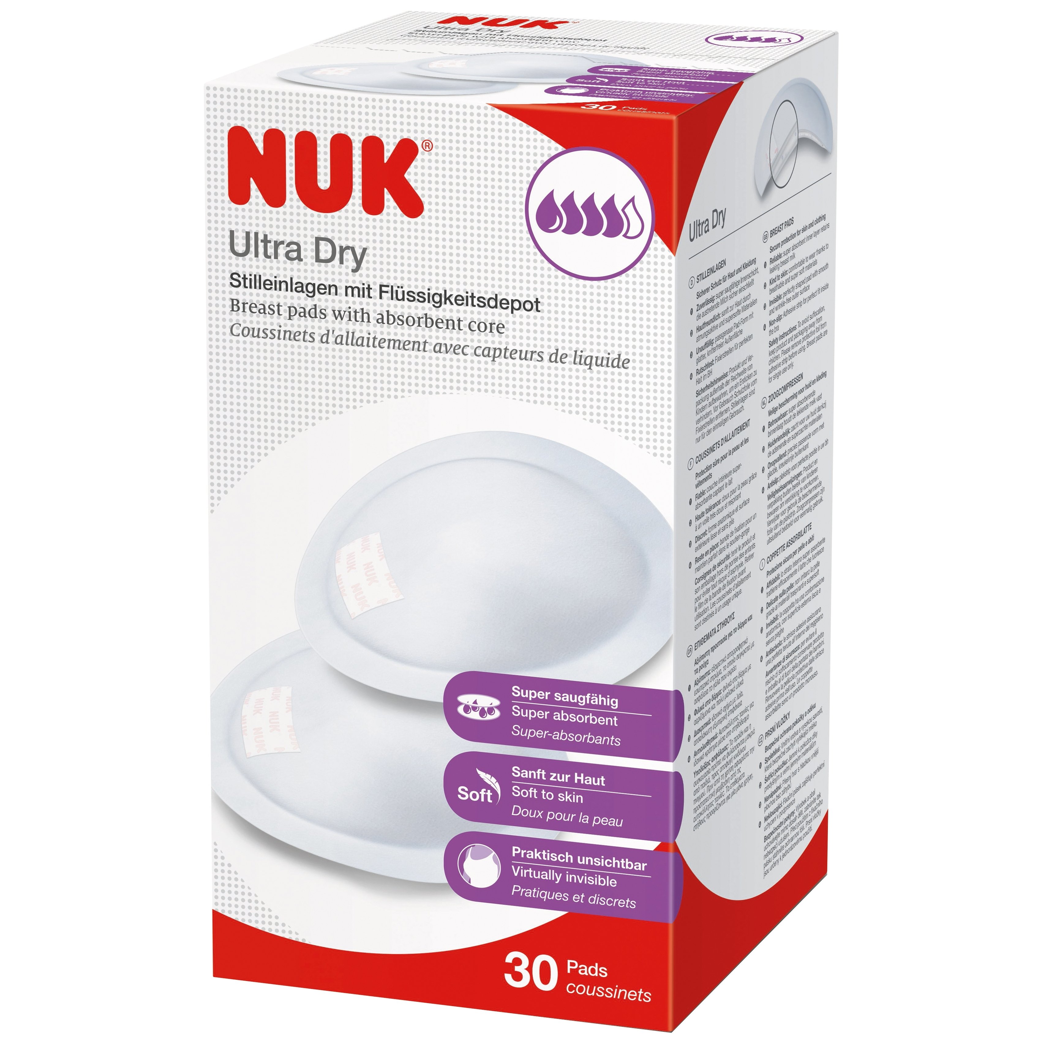 Прокладки для груди Nuk Ultra Dry Comf, 30 шт. (3953061) - фото 1