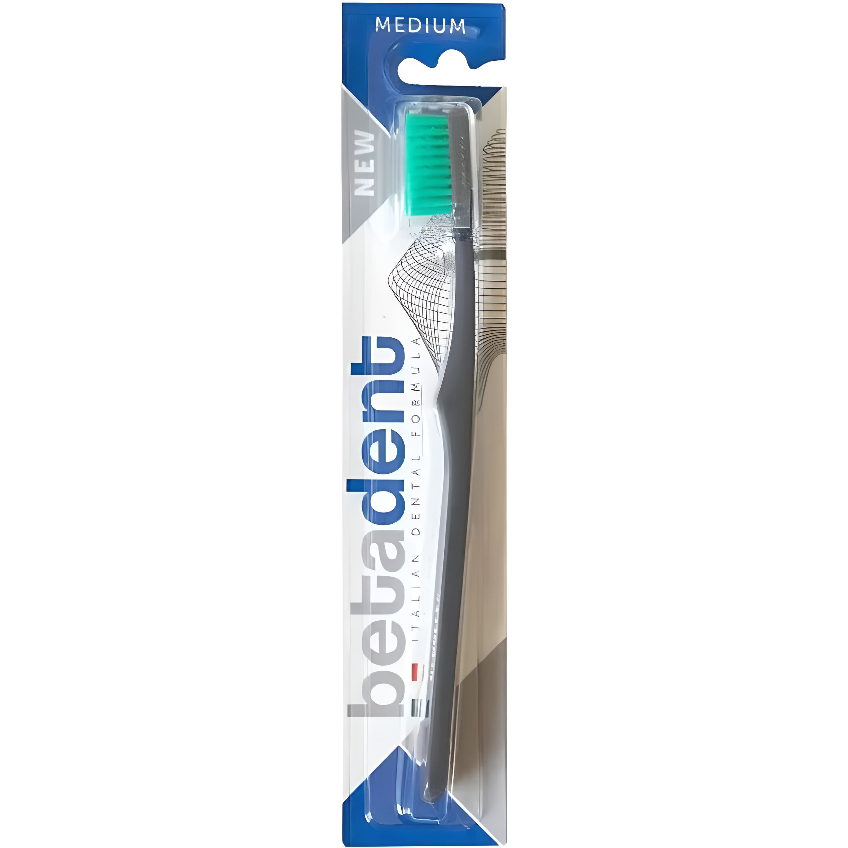 Зубная щетка Betadent Medium серая - фото 1