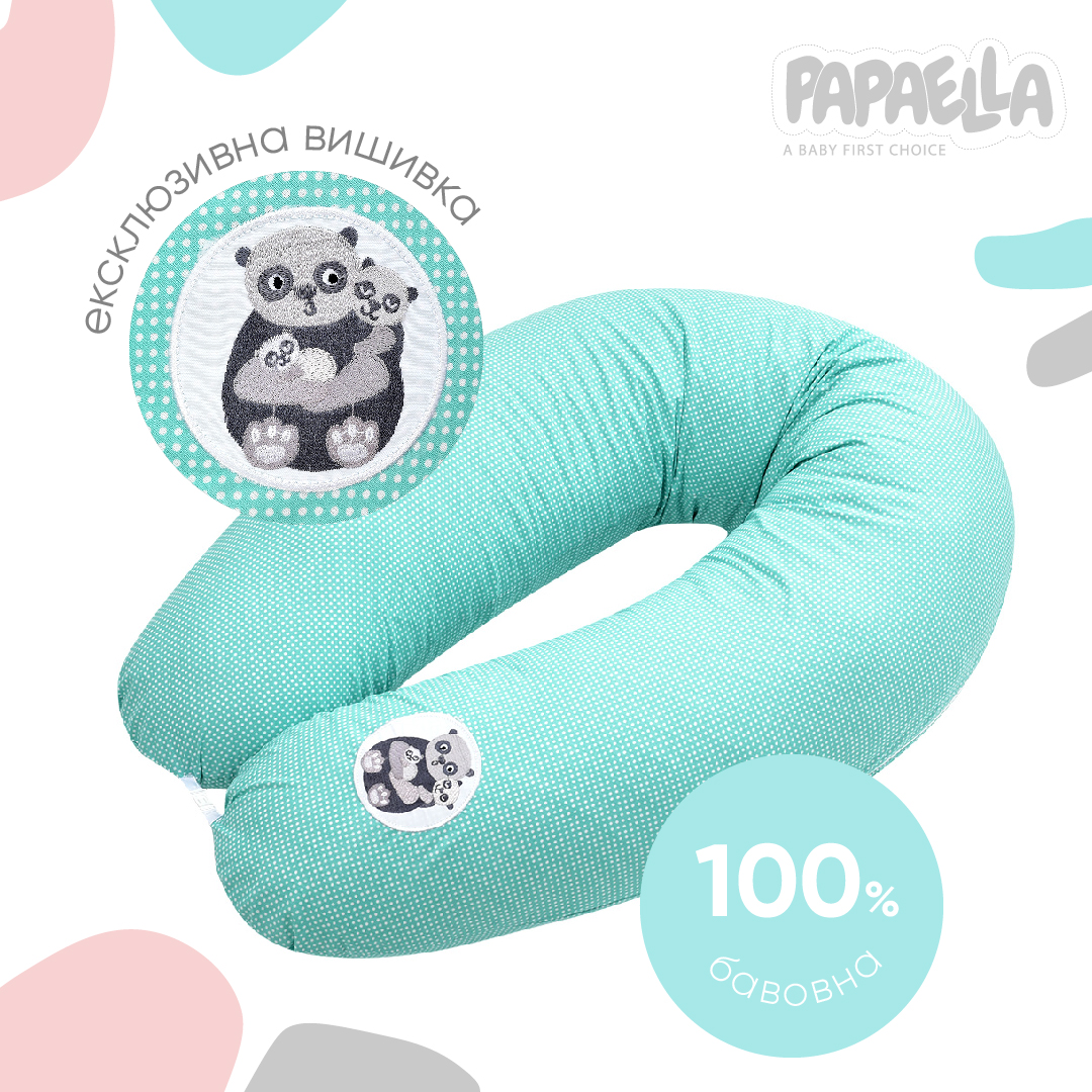 Подушка для вагітних та годування Papaella, 190х30 см, ментоловий (8-31885) - фото 5