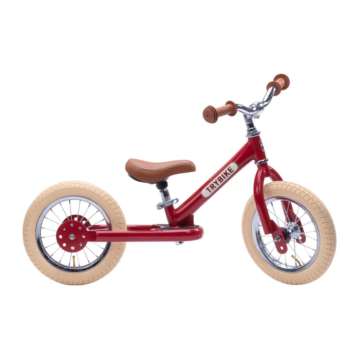 Двухколесный балансирующий велосипед Trybike steel 2 в 1, рубиновый (TBS-2-RED-VIN) - фото 3