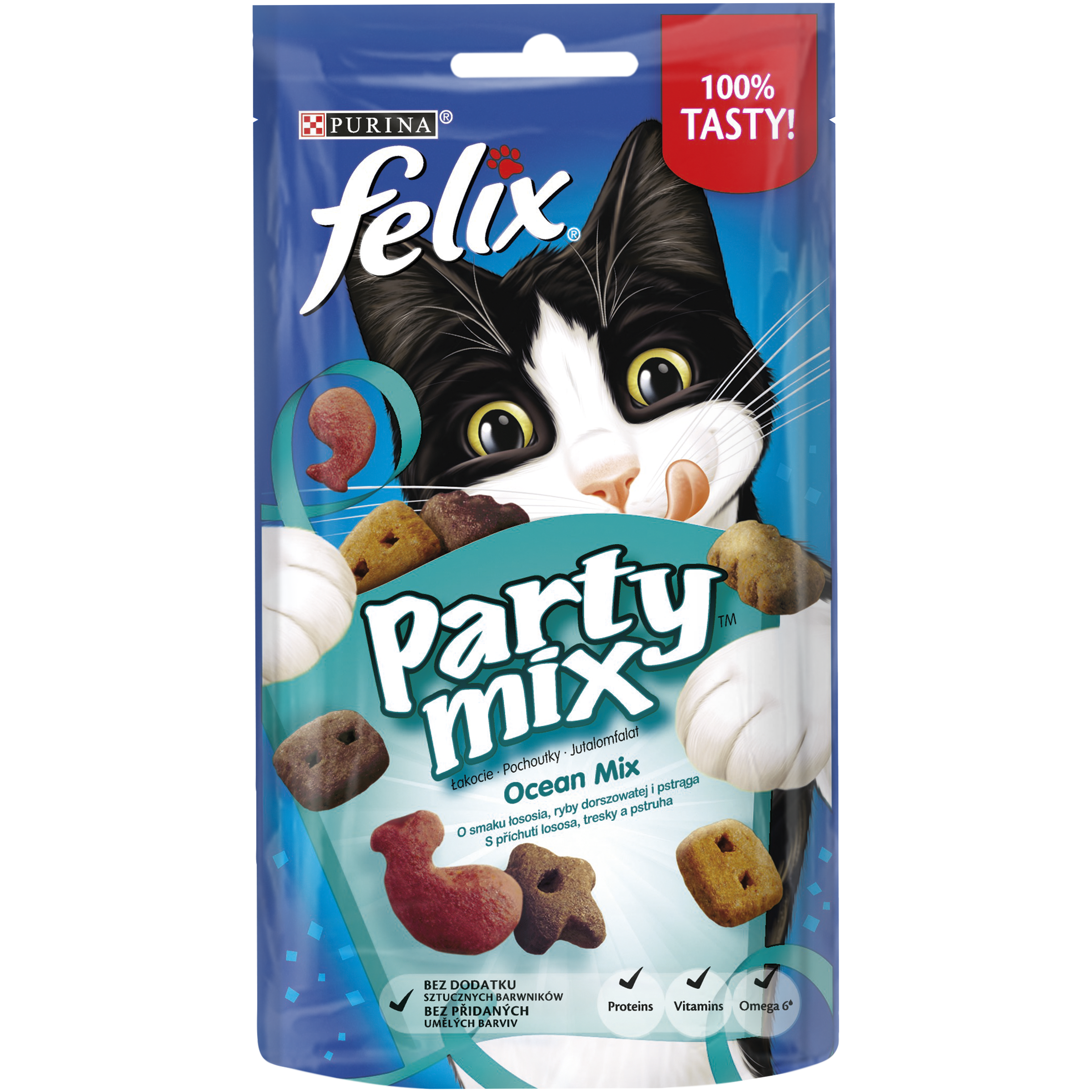 Лакомство для кошек Purina Felix Party Океанический микс, 60 г - фото 1