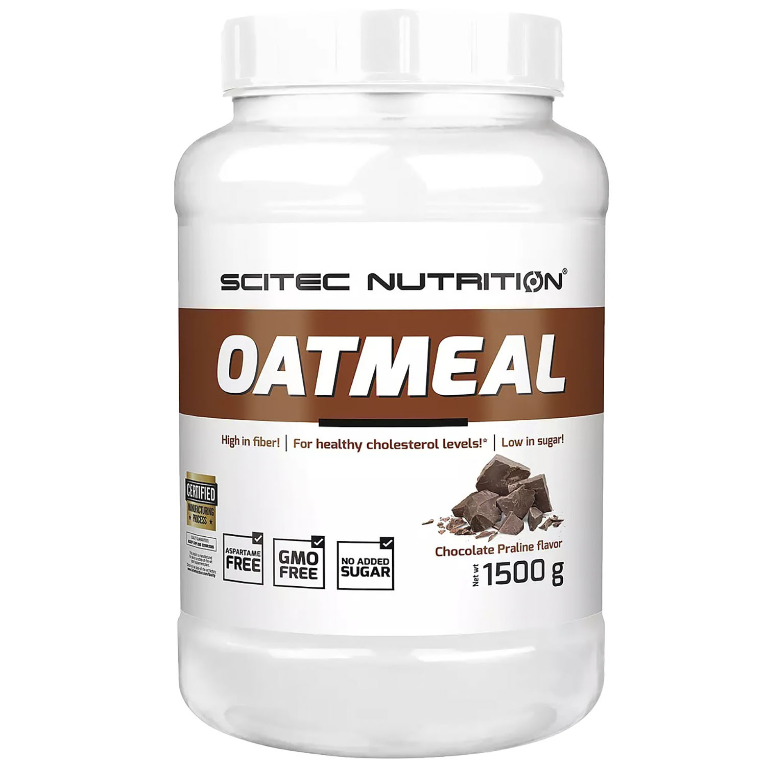 Овсянка Scitec Nutrition Oatmeal Chocolate Praline Flavor 1500 г - фото 1
