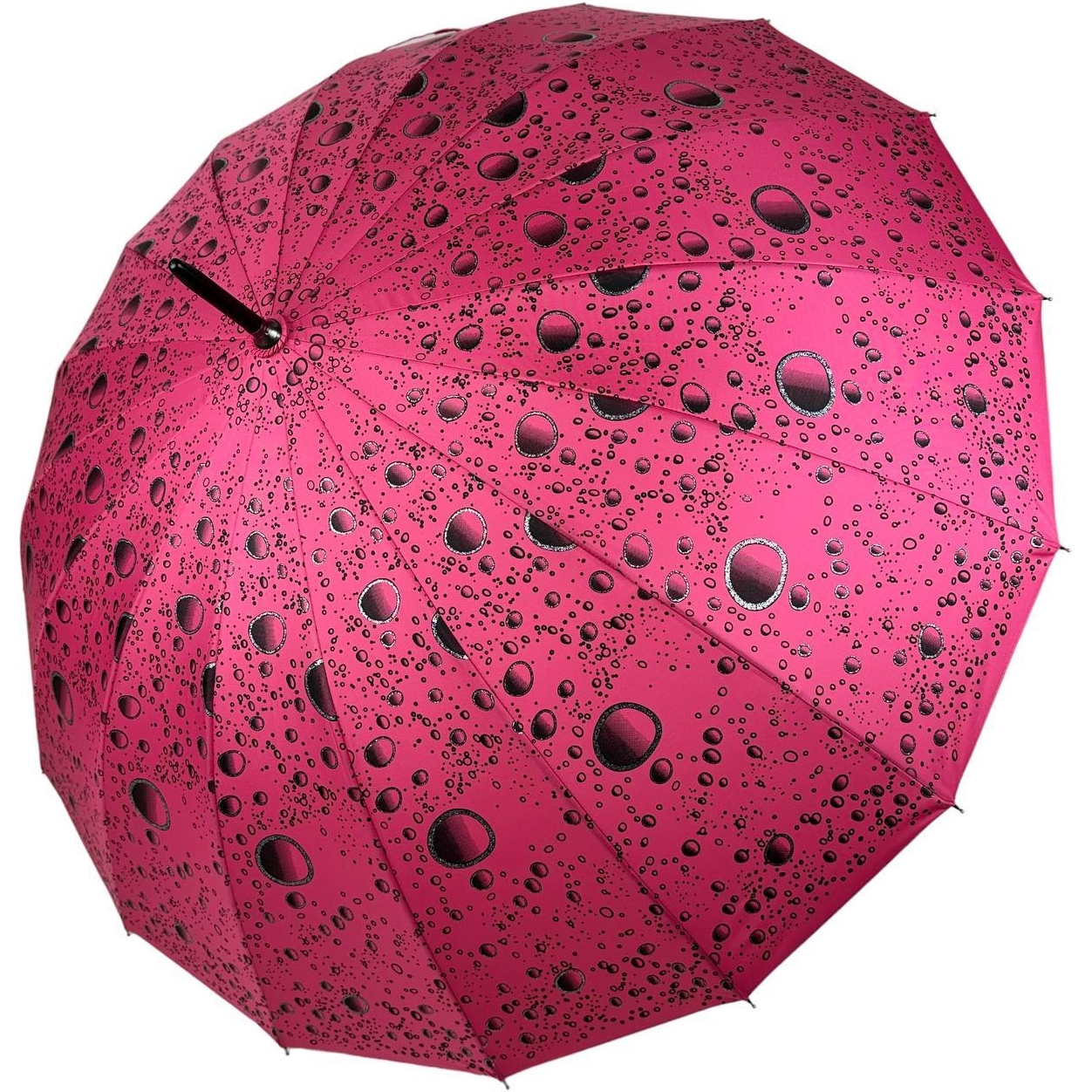 Жіноча парасолька-палиця напівавтомат Toprain 98 см фуксія - фото 1