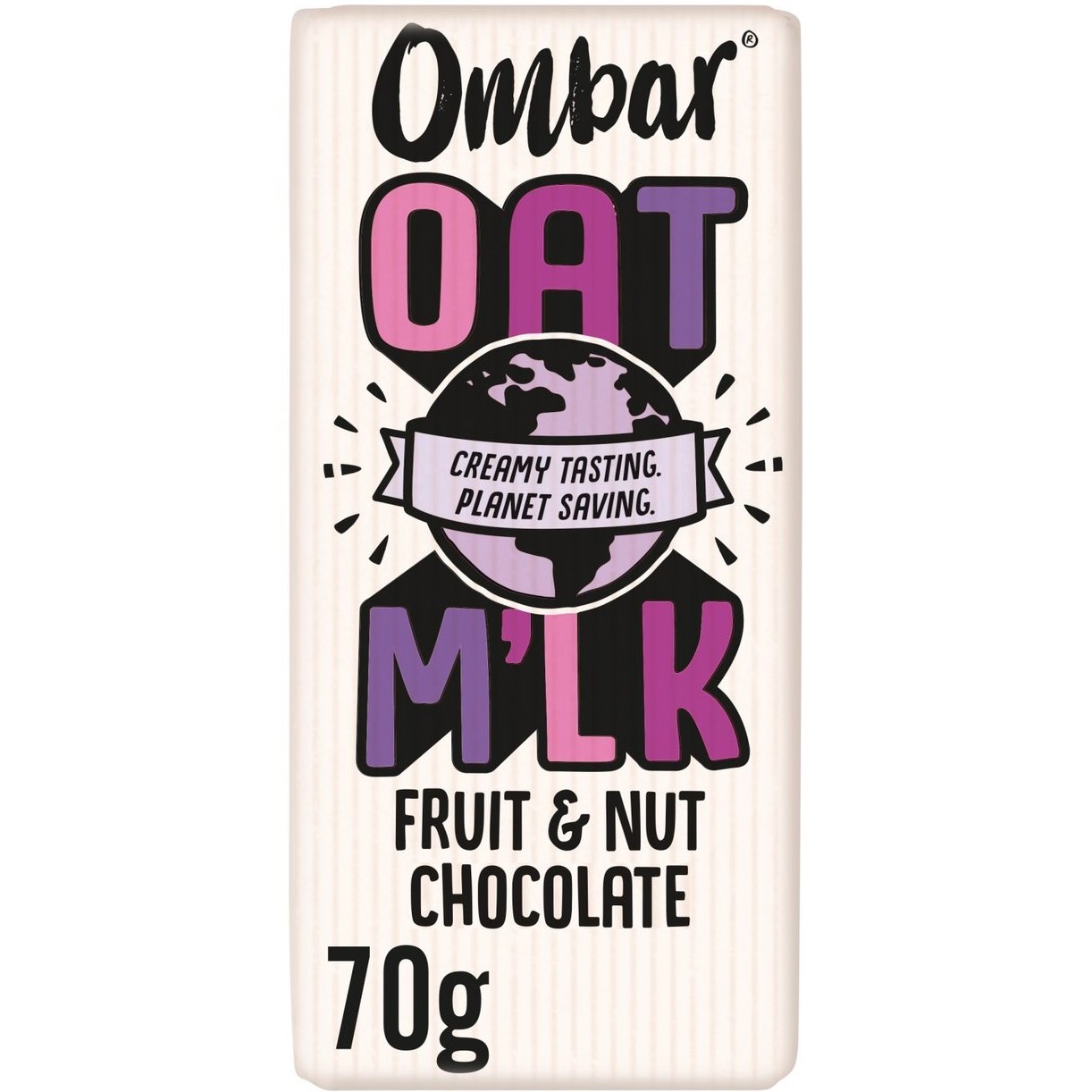 Шоколад сырой Ombar Oat M'lk Фрукты и орехи темный органический 40% 70 г - фото 1