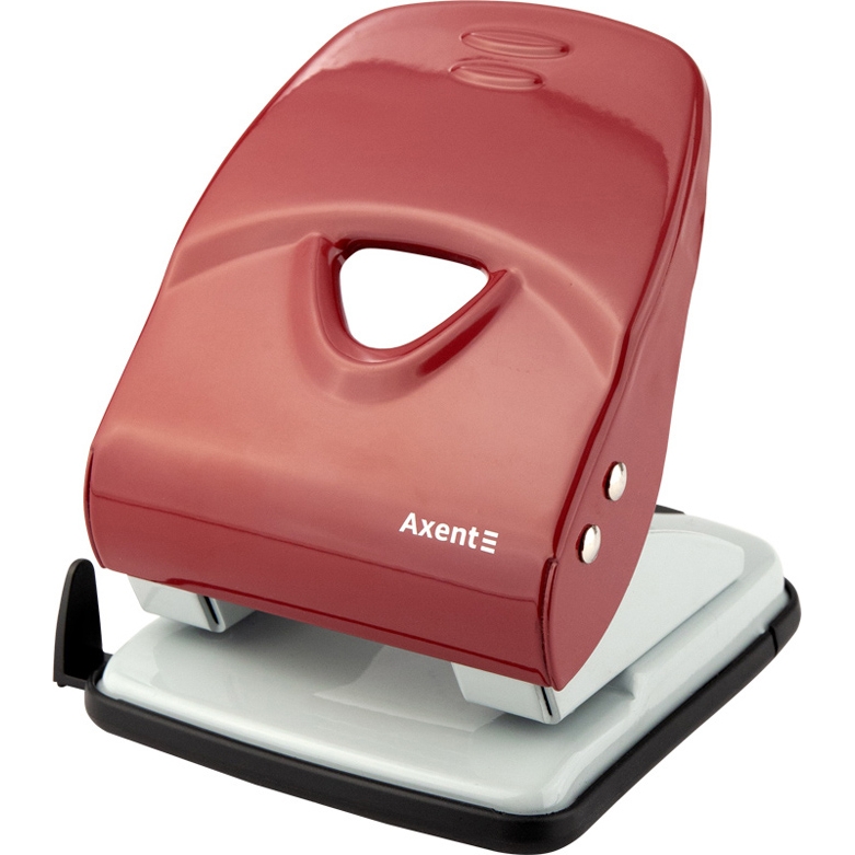 Діркопробивач для паперу Axent Exakt-2 металевий 40 аркушів червоний (3940-06-A) - фото 1