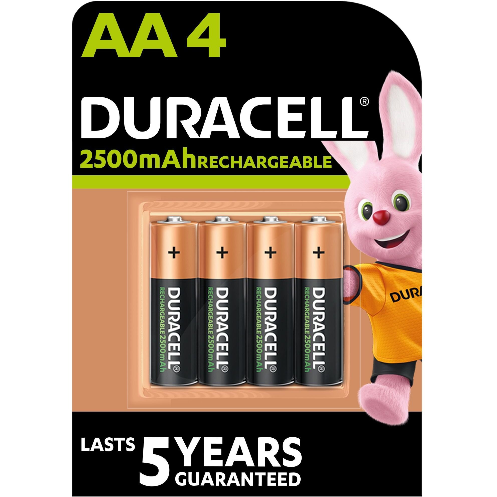 Аккумуляторы Duracell Rechargeable AA 2500 mAh HR6/DC1500, 4 шт. (5005001) - фото 1