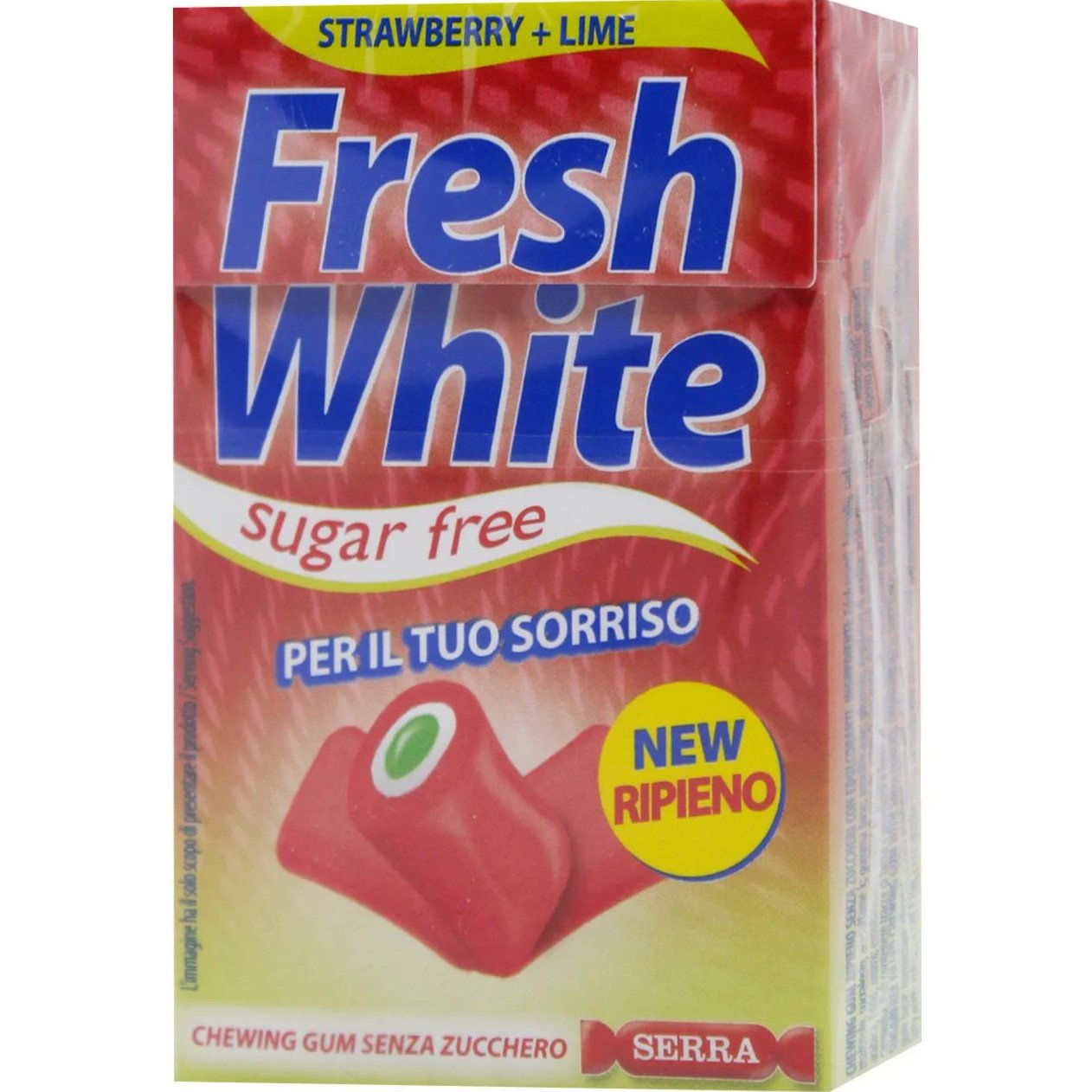 Жувальна гумка Fresh White Полуниця-лайм без цукру 29 г - фото 1