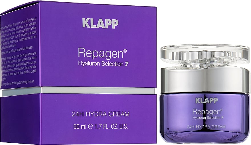 Крем для лица Klapp Repagen Hyaluron Selection 7 24 Hydra Cream, увлажняющий, 50 мл - фото 2