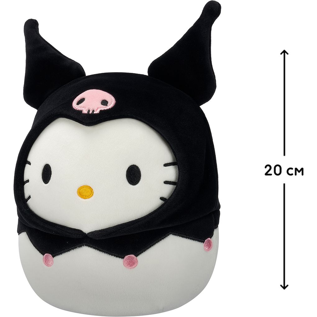 М'яка іграшка Squishmallows Hello Kitty Хелоу Кітті в образі Куромі 20 см (SQSN00388) - фото 12