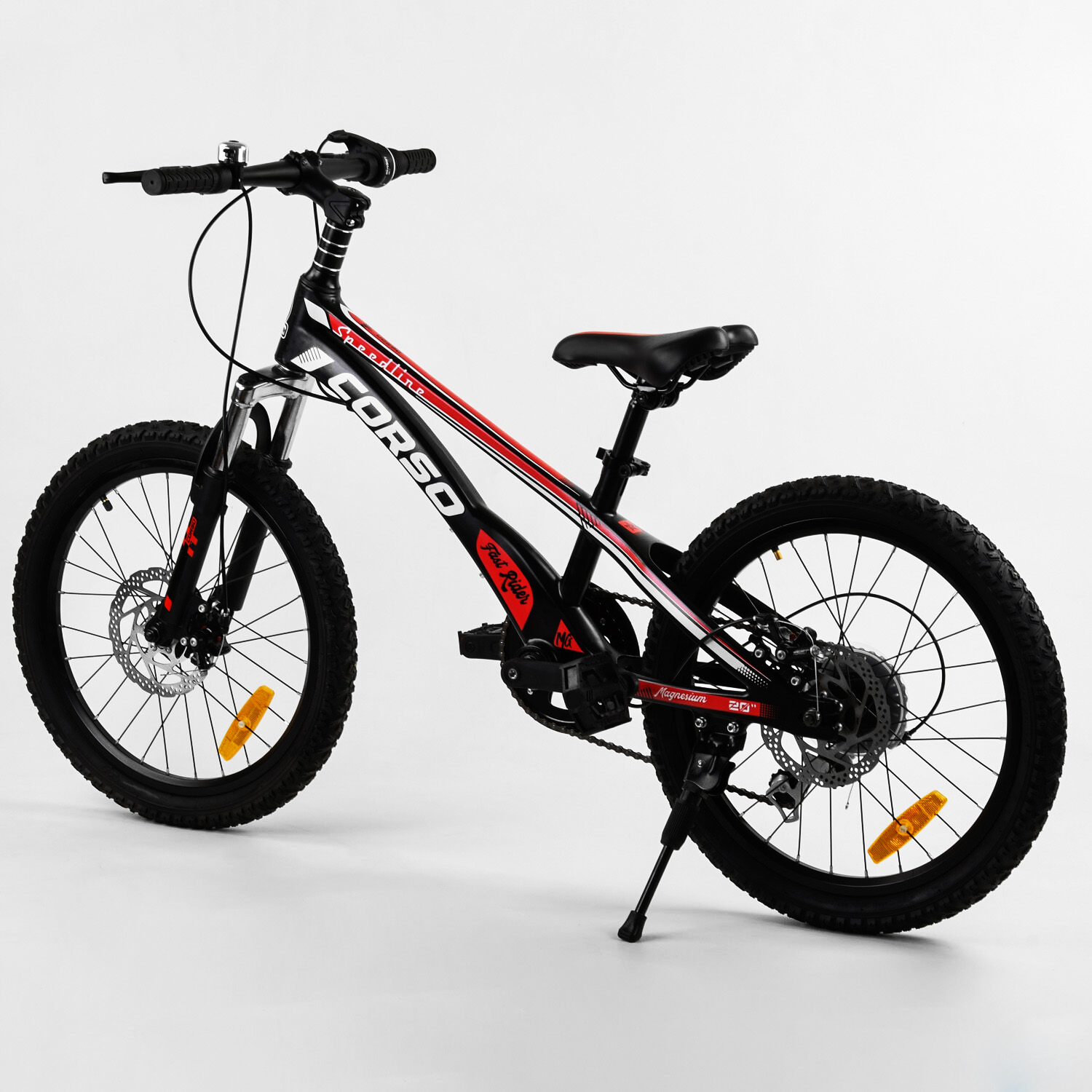 Детский спортивный велосипед Corso 20 дюймов черно-красный 231934 - фото 8