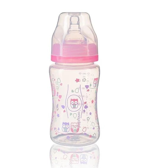 Бутылочка для кормления BabyOno, 240 мл, розовый (403) - фото 1
