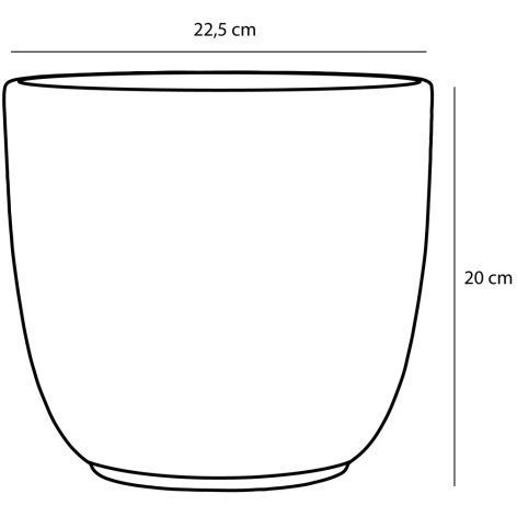 Кашпо Edelman Tusca pot round, 22,5 см, біле (144258) - фото 2