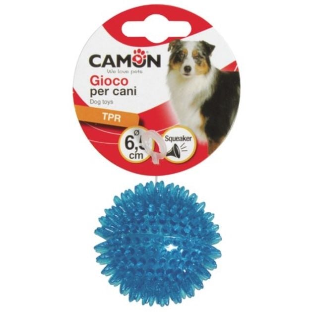 Игрушка для собак Camon мяч с шипами и пищалкой, 6,5 см, в ассортименте - фото 5