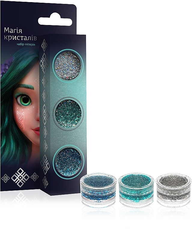 Набір глітерів для макіяжу Colour Intense Магія кристалів 3 шт. по 4 г - фото 2
