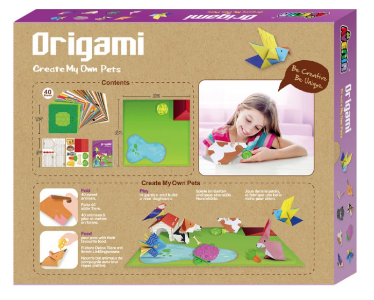 Набор для творчества Avenir Оригами Домашние любимцы, 40 листов (CH211786) - фото 2