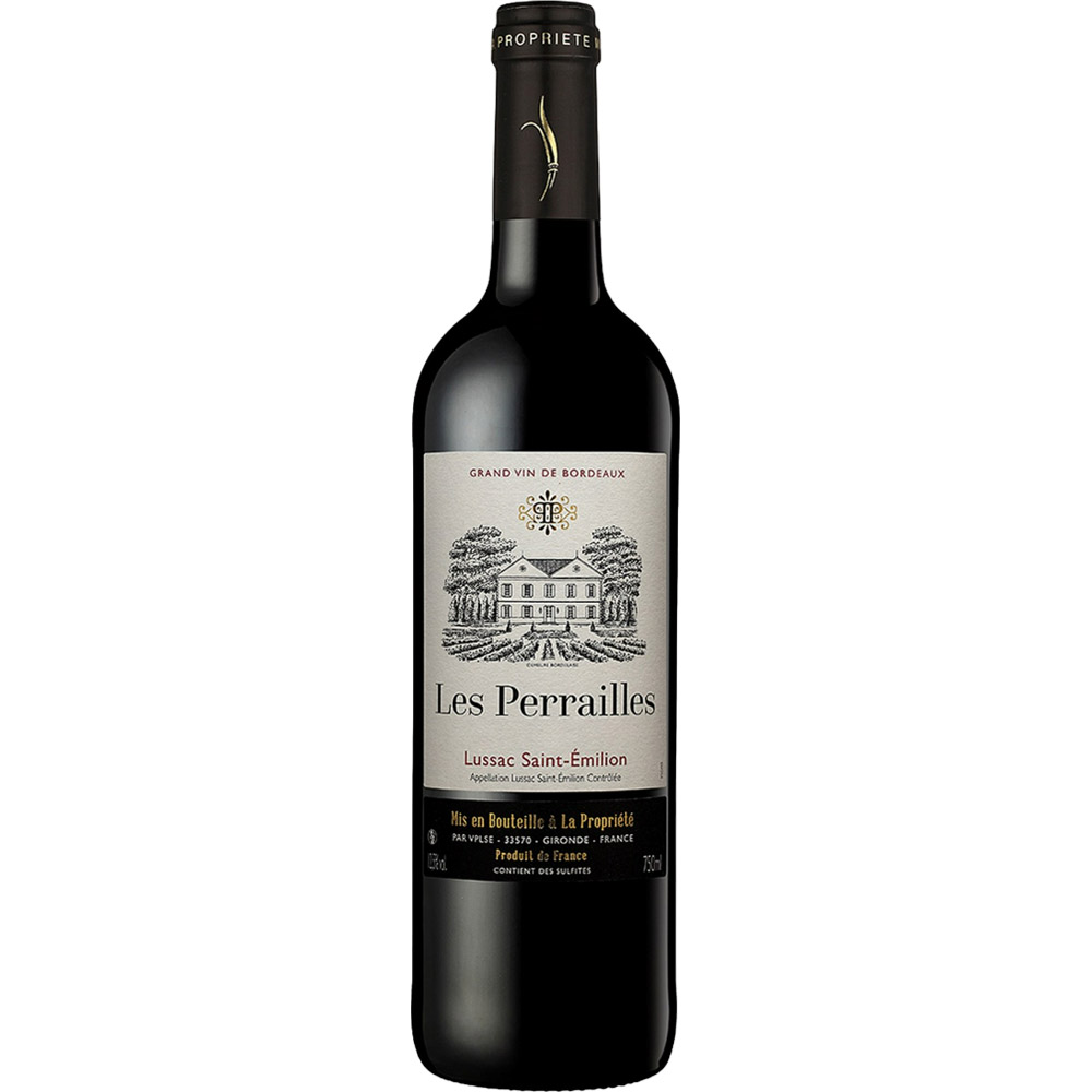 Вино Les Perrailles AOP Lussac Saint Emilion 2015, красное, сухое, 0,75 л - фото 1