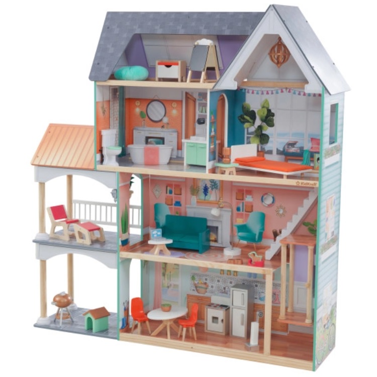 Кукольный домик KidKraft Dahlia Mansion с системой легкой сборки EZ Kraft Assembly (65987) - фото 1