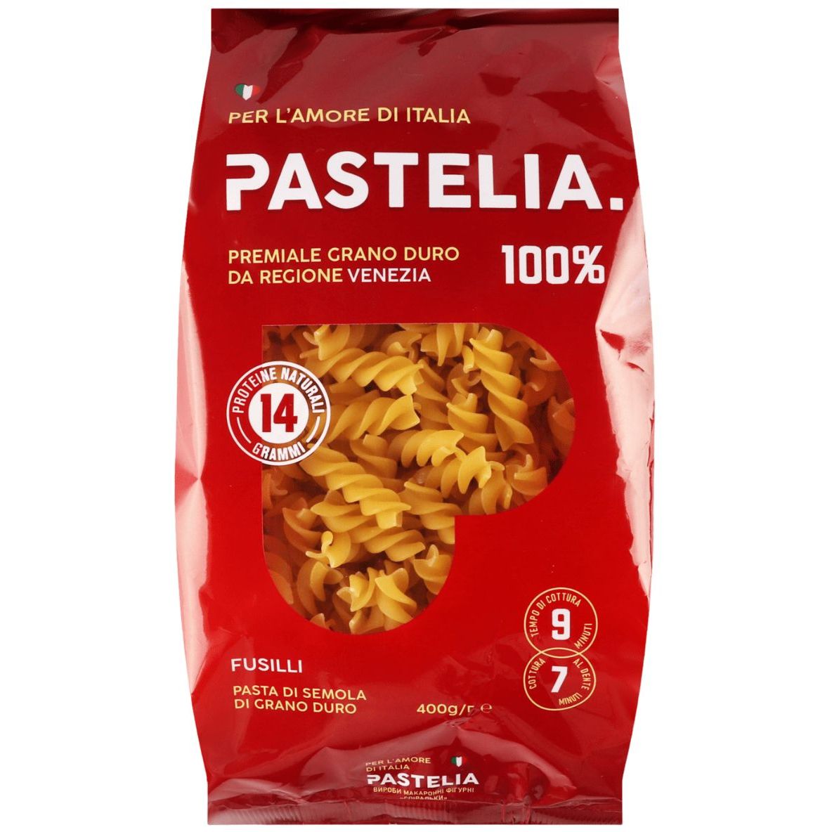 Набор макаронных изделий Pastelia Vermicelli 400 г + Cavatappi 400 г + Fusilli 400 г + Перья 400 г - фото 5