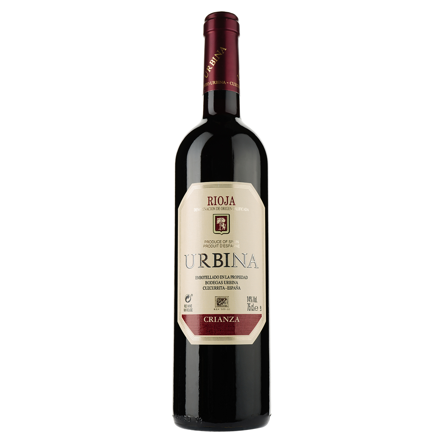 Вино Urbina Crianza, красное, сухое, 0,75 л (12779) - фото 1