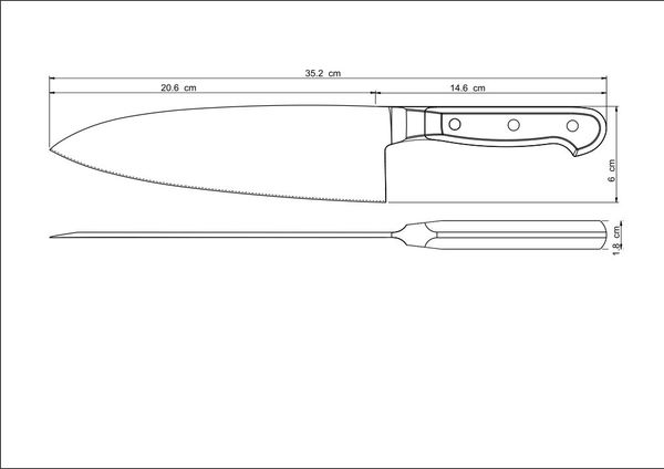 Нож для суши Tramontina Century, 20,3 см (6408238) - фото 2