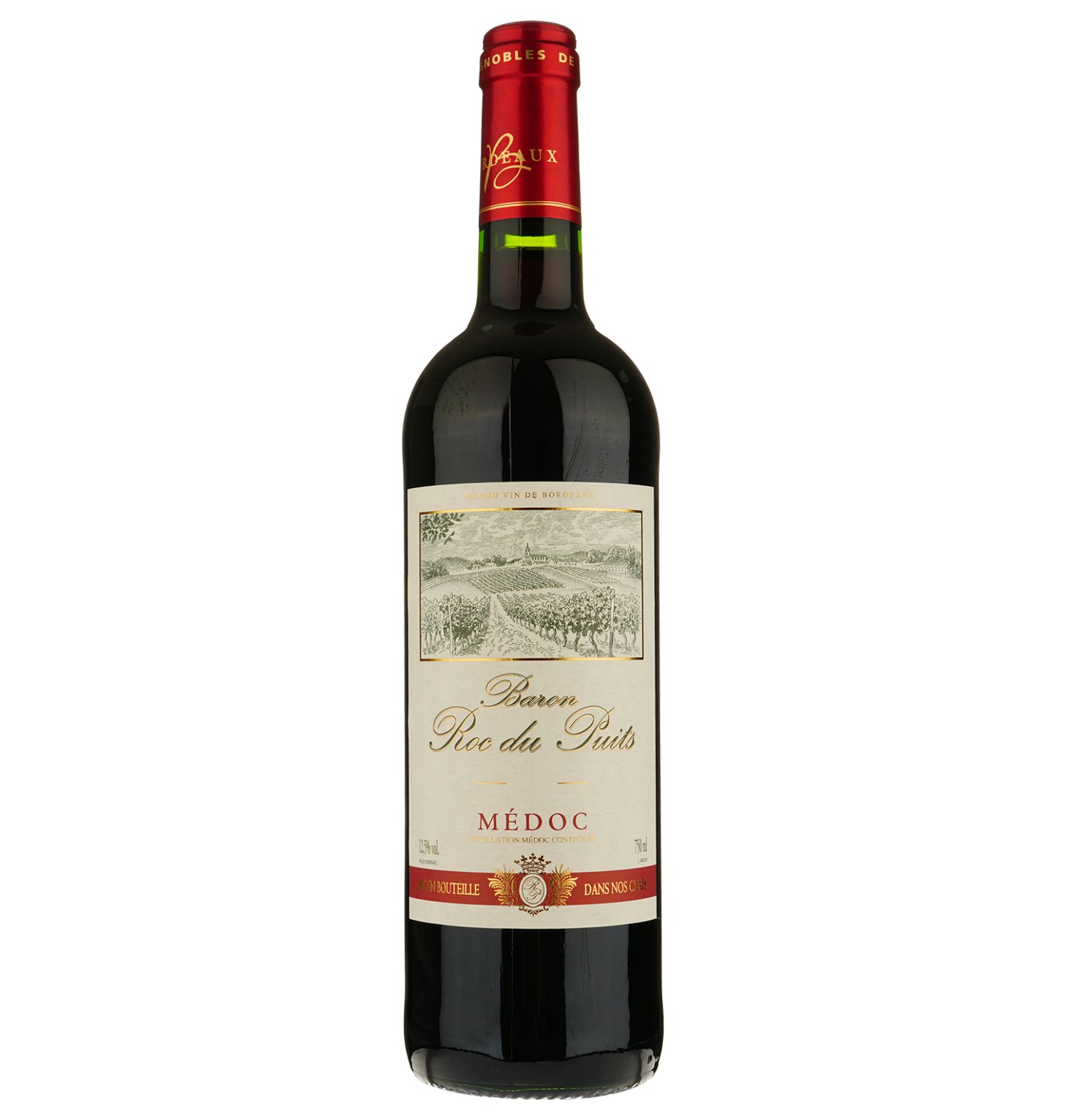 Вино AG Vins Baron Roc Du Puits AOP Medoc, червоне, сухе, 0,75 л (917835) - фото 1