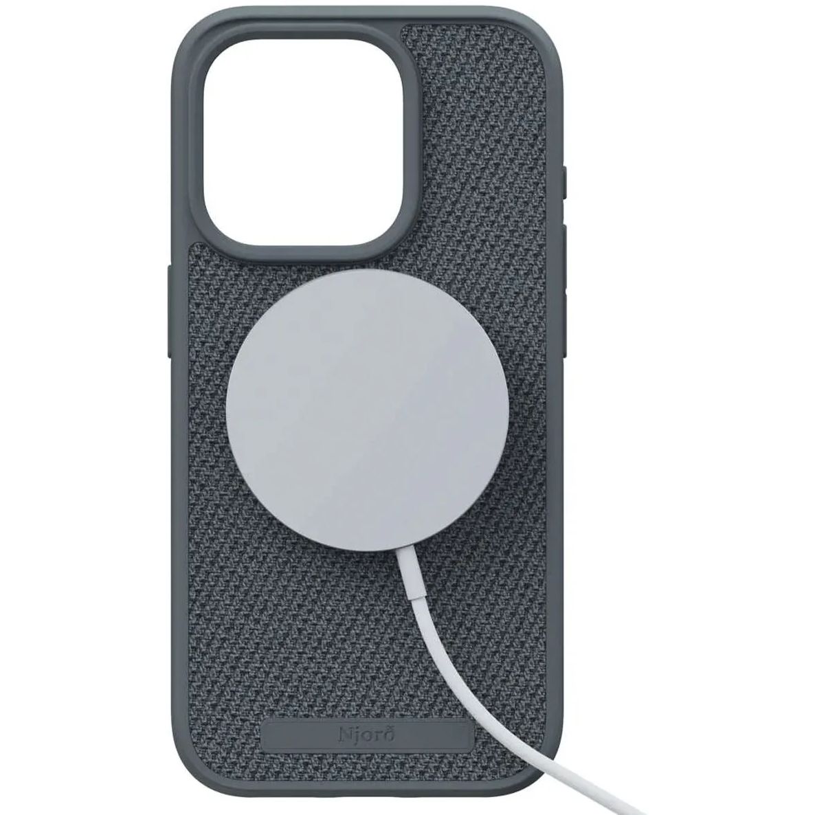 Чохол-накладка Njord Fabric MagSafe Case Dark Grey для iPhone 15 Pro - фото 5