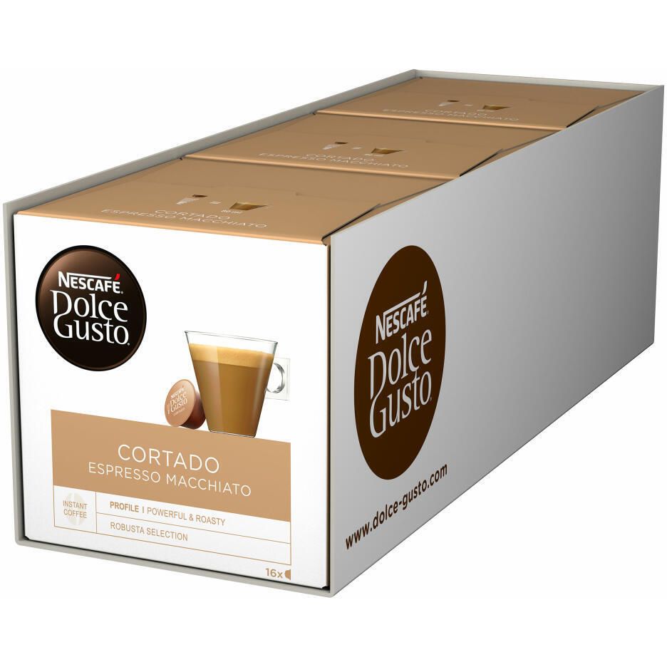 Набір кави в капсулах Nescafe Dolce Gusto Cortado Espresso Macchiato 302.4 г (3 пак. x 100.8 г) - фото 1