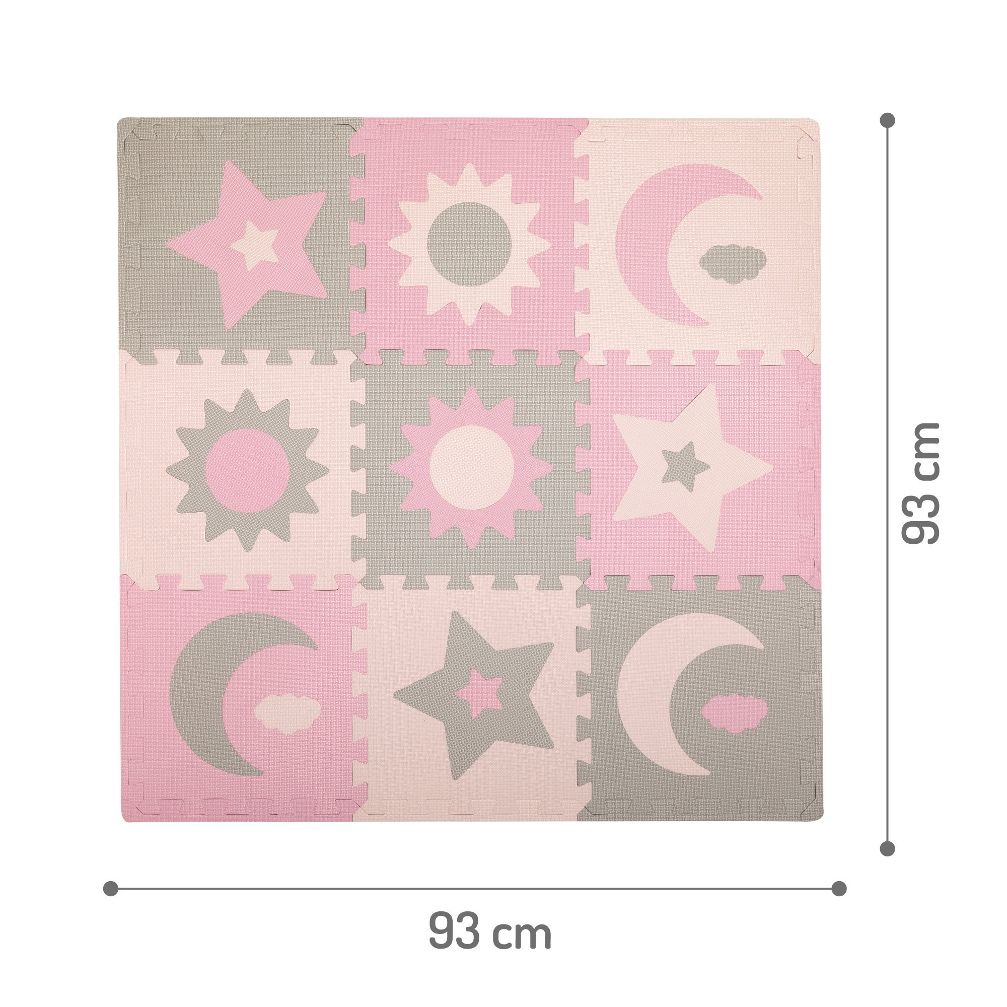 Коврик-пазл MoMi Nebe pink, 90x90 см, розовый (AKCE00030) - фото 6