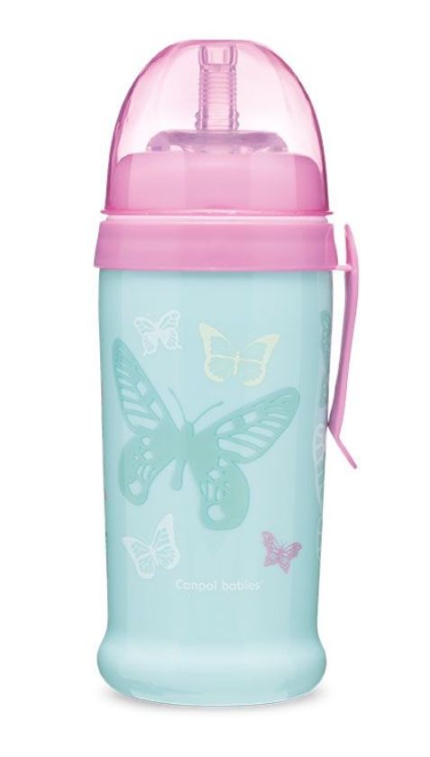 Бутылка для воды и напитков Canpol babies Butterfly, 350 мл (56/515_tur) - фото 1
