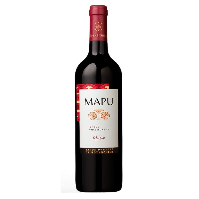 Вино Baron Philippe de Rothschild Mapu Merlot, красное, сухое, 14,5%, 0,75 л - фото 1