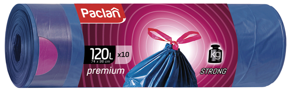 Пакеты для мусора Paclan Premium, 120 л, 10 шт. - фото 1