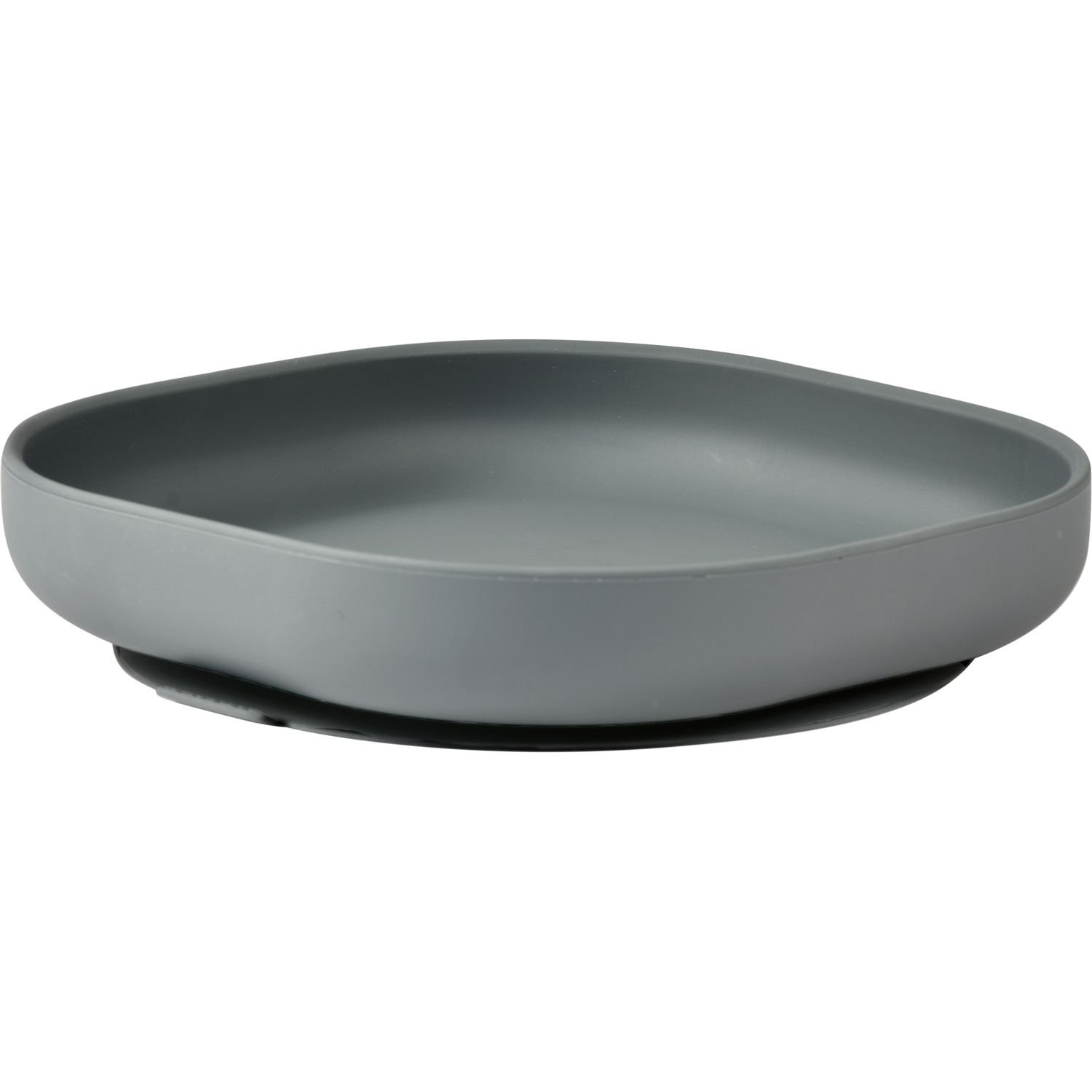 Силиконовая тарелка на присоске Beaba Silicone Suction Plate, серая (913550) - фото 1