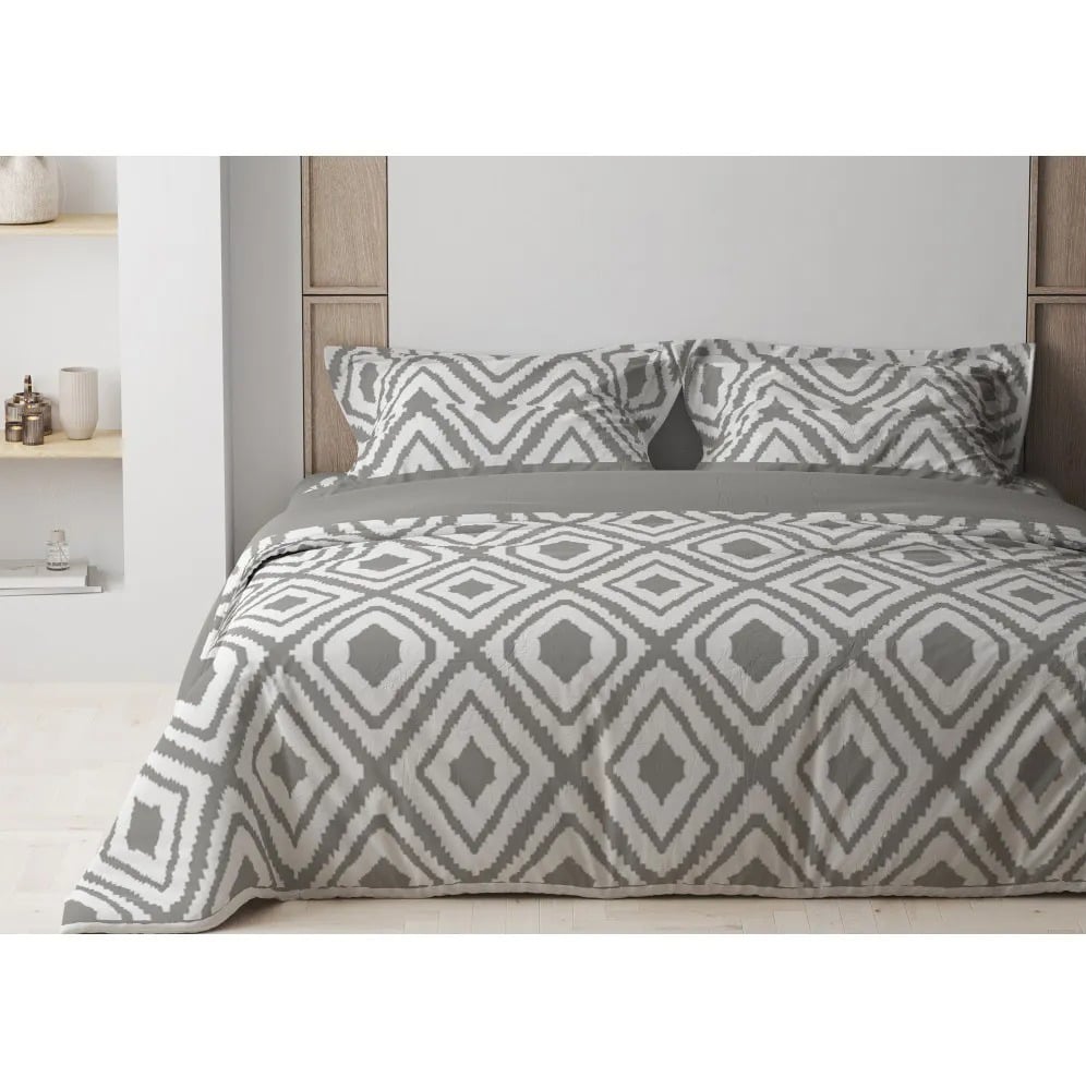 Комплект постельного белья ТЕП Happy Sleep Grey Desire семейный бело-серый (2-03797_25862) - фото 1