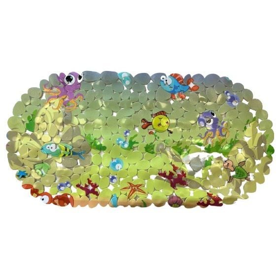 Захисний килимок для ванної Lindo Морський, зелений (LN-8666м зел) - фото 1