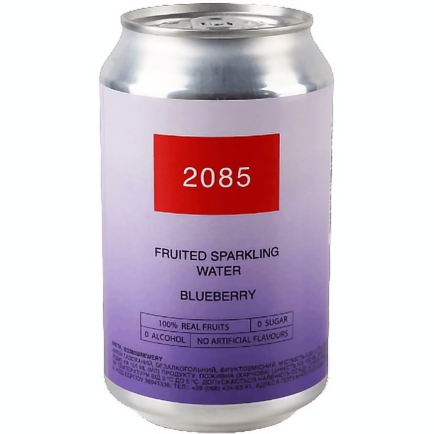 Напиток 2085 Blueberry фруктосодержащий газированный, ж/б, 0,33 л - фото 1