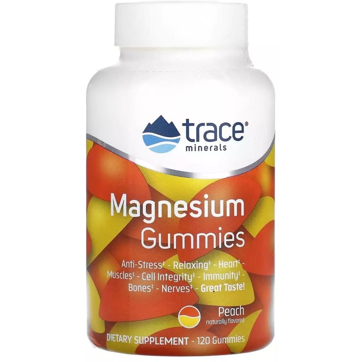 Магній Trace Minerals Magnesium Gummies зі смаком персика 120 цукерок - фото 1