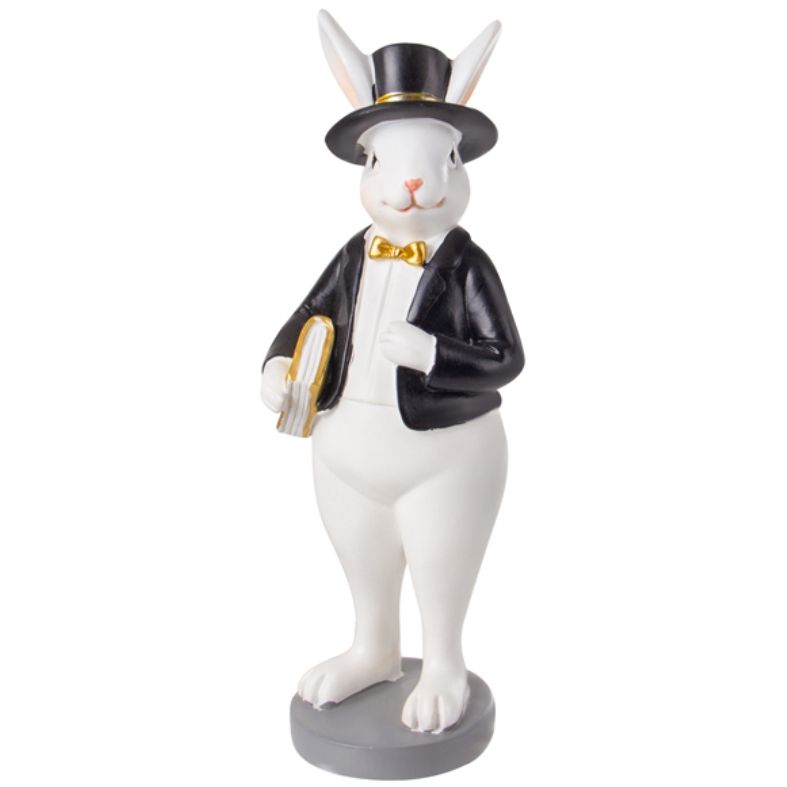 Декоративна фігурка Lefard Кролик в капелюшку, 20.5х7x7 см (192-232) - фото 1