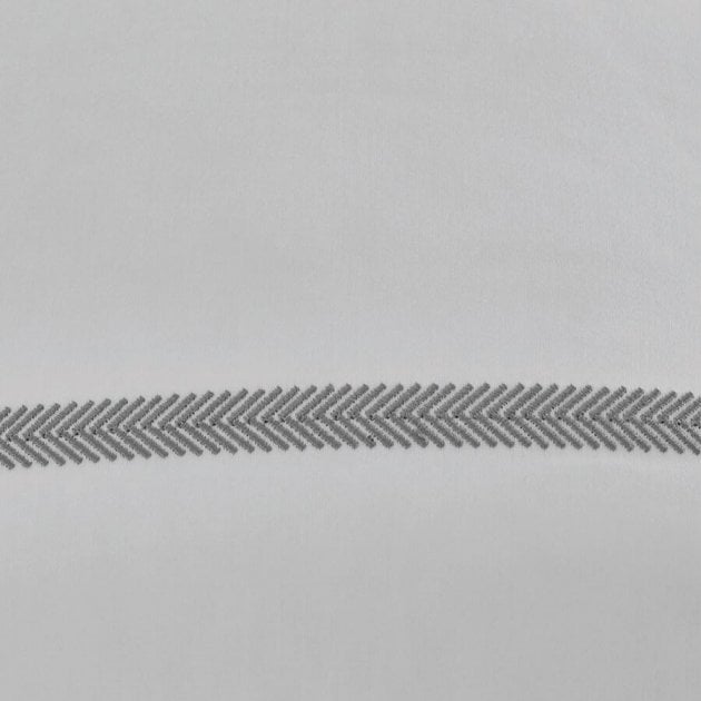 Комплект постельного белья Penelope Clara antrasit, сатин, евро (200х180+35см), белый с серым (svt-2000022294065) - фото 2
