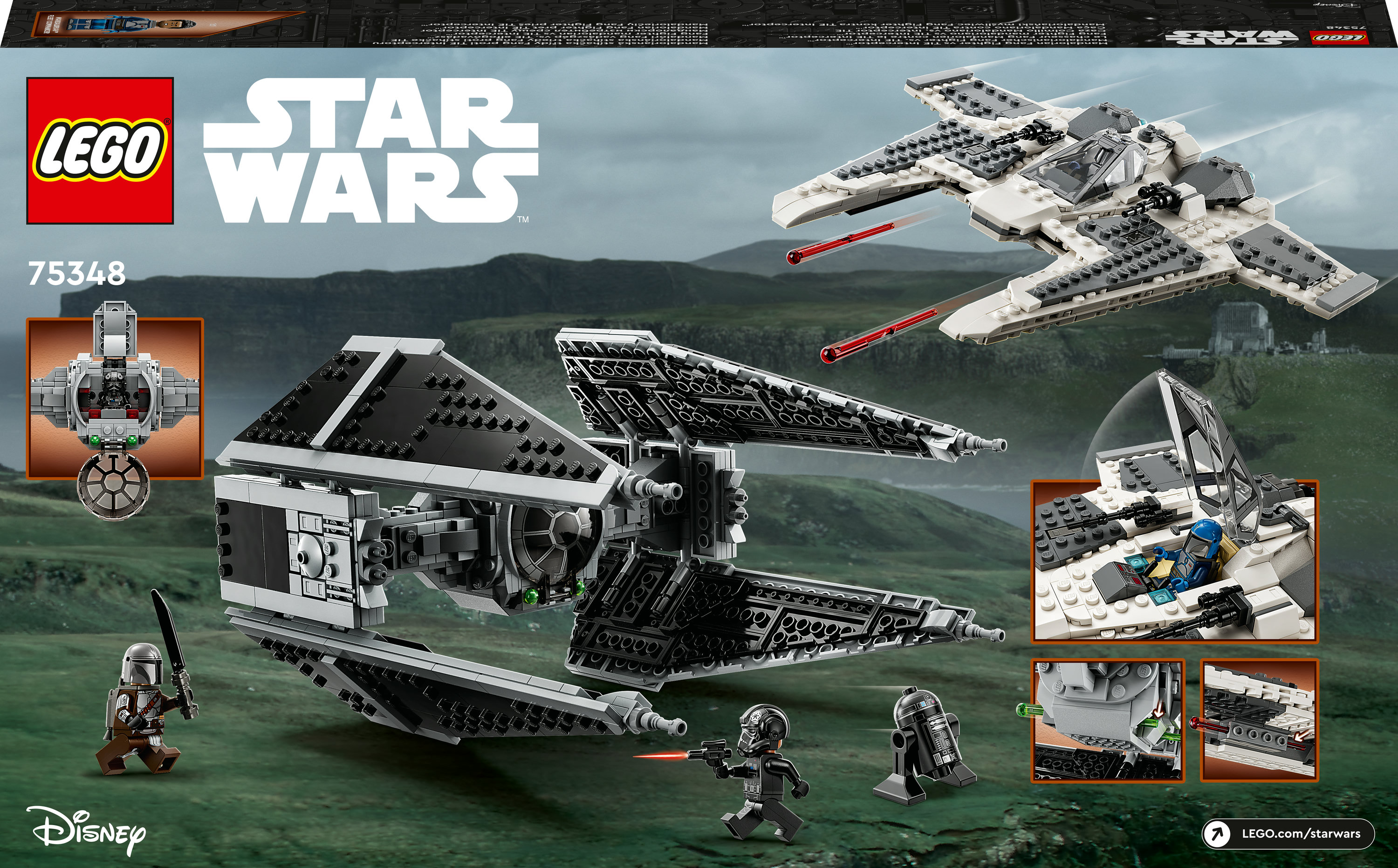 Конструктор LEGO Star Wars Мандалорський винищувач проти перехоплювача TIE, 957 деталей (75348) - фото 9