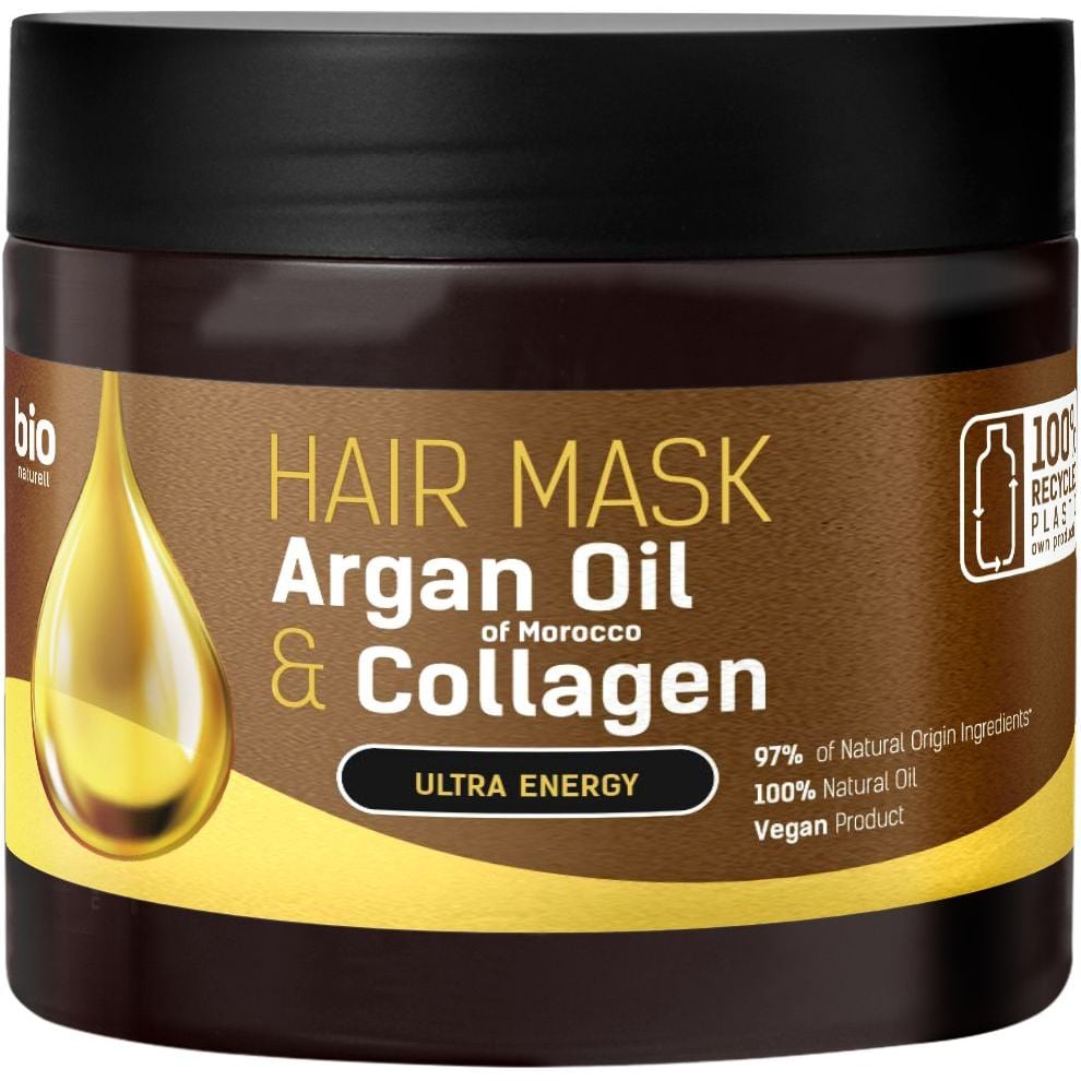 Маска для волосся Bio Naturell Argan Oil of Morocco & Collagen ультраенергія 295 мл - фото 1