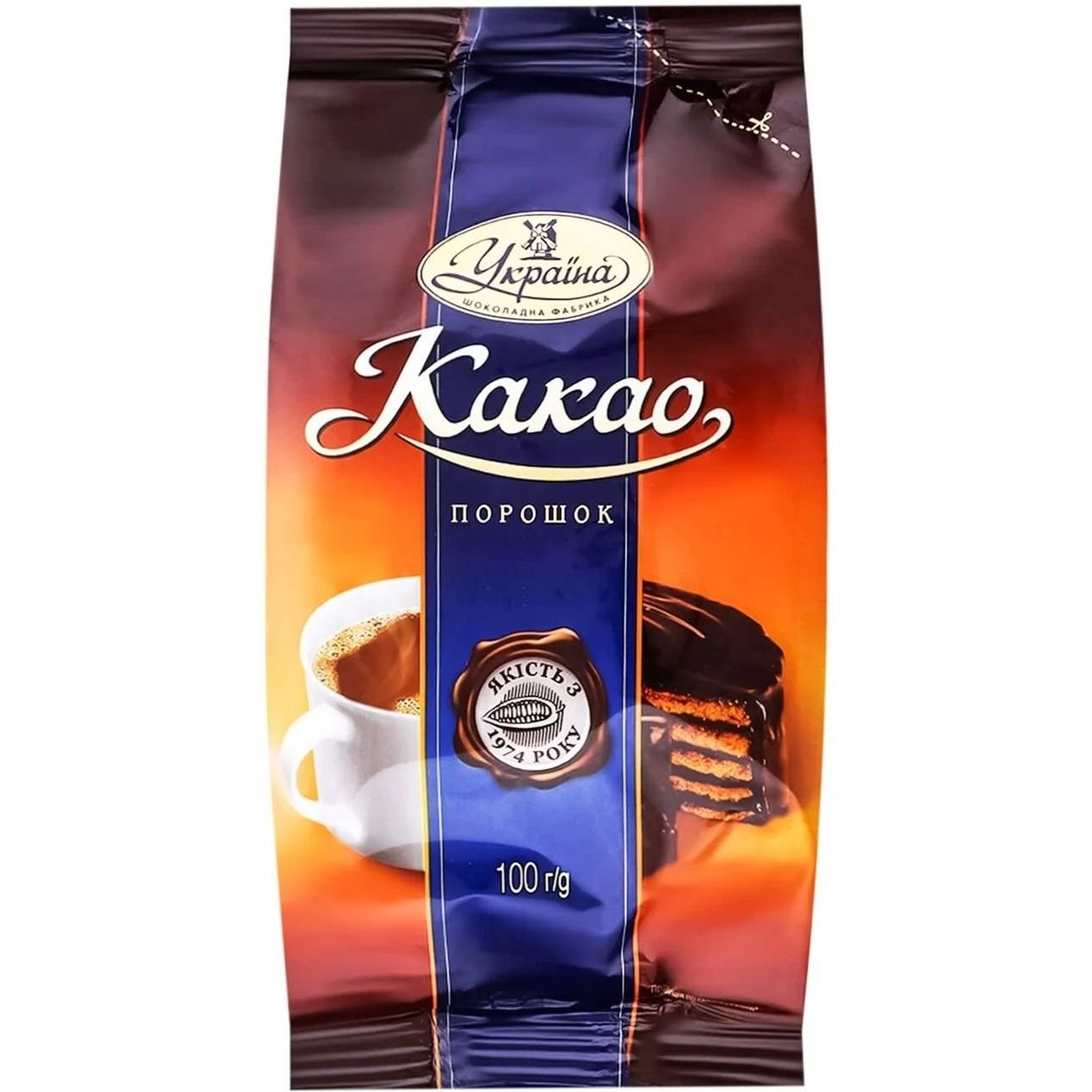 Какао-порошок Шоколадна фабрика Україна, 100 г - фото 1