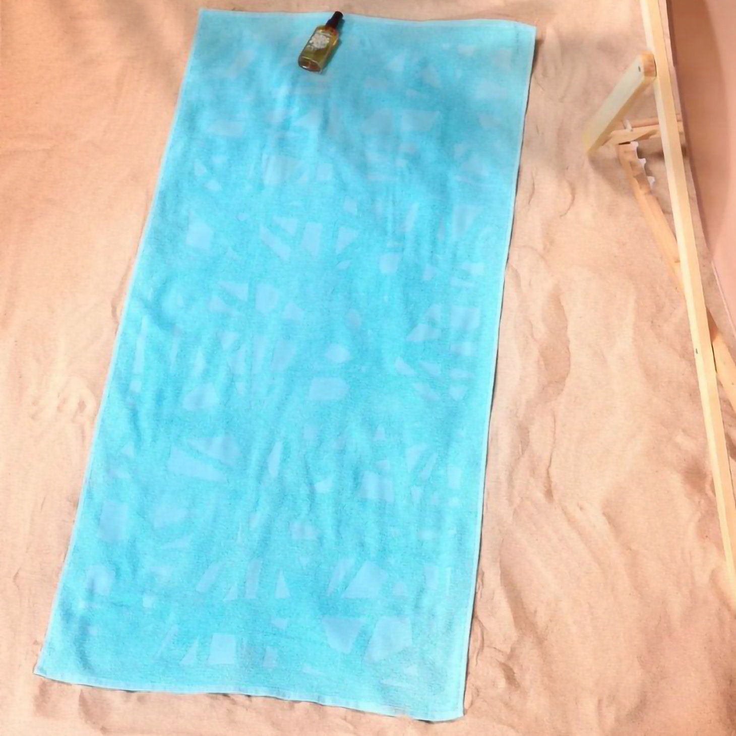 Полотенце Sarah Anderson Plaj Leaf Mint, 150х70 см, голубое (svt-2000022315920) - фото 1
