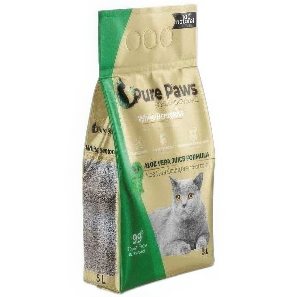 Наповнювач для котячого туалету Pure Paws White з соком Алое Вера 5 л - фото 1