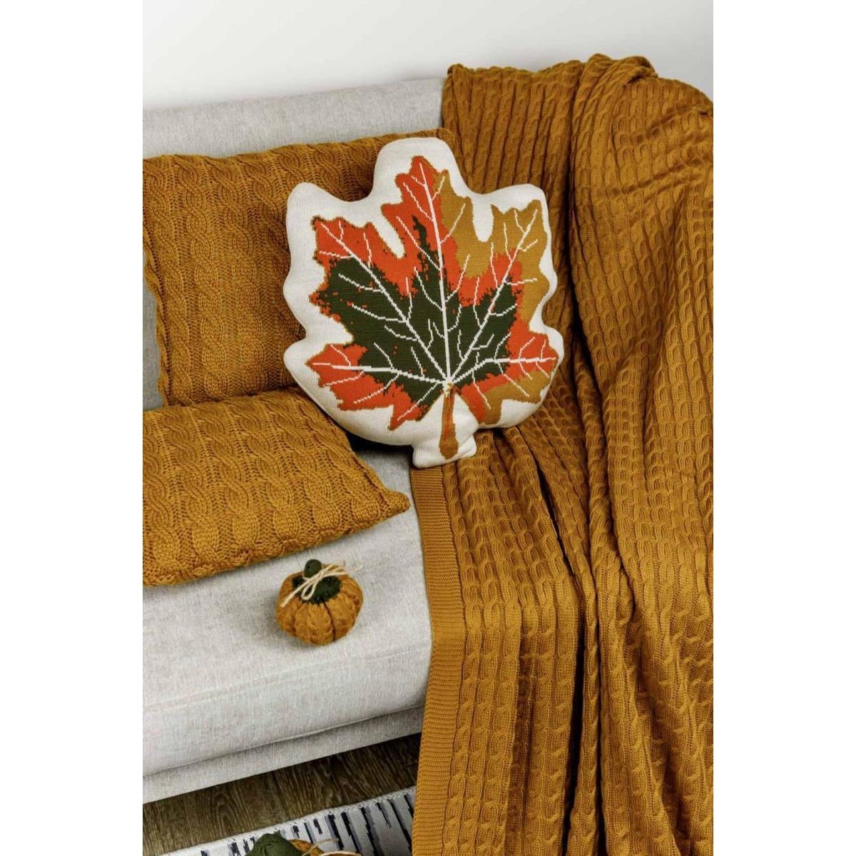 Декоративное текстильное изделие Прованс Подушка-лист, 40 см (30786) - фото 3