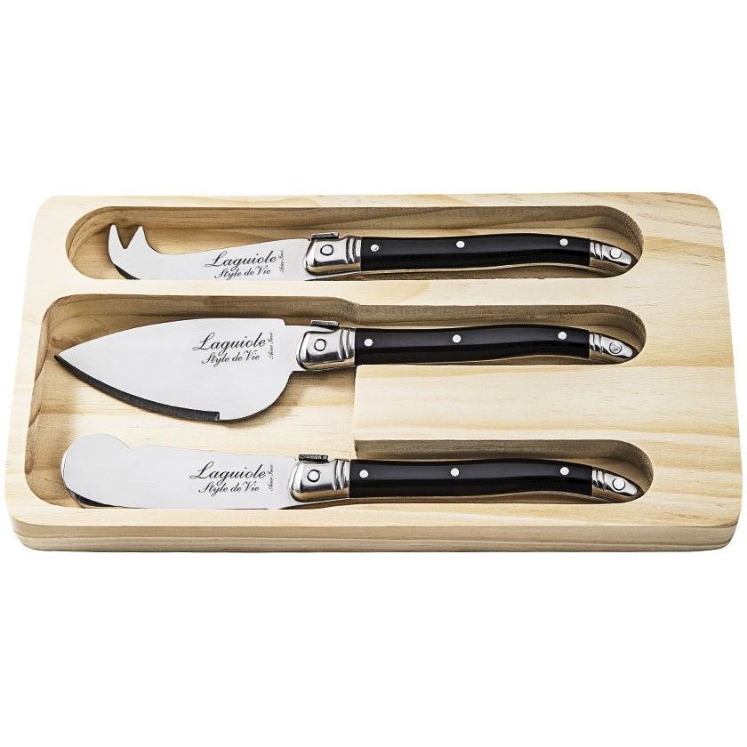Набір із 3 ножів для сиру Style de Vie Чорний 000291651 - фото 1