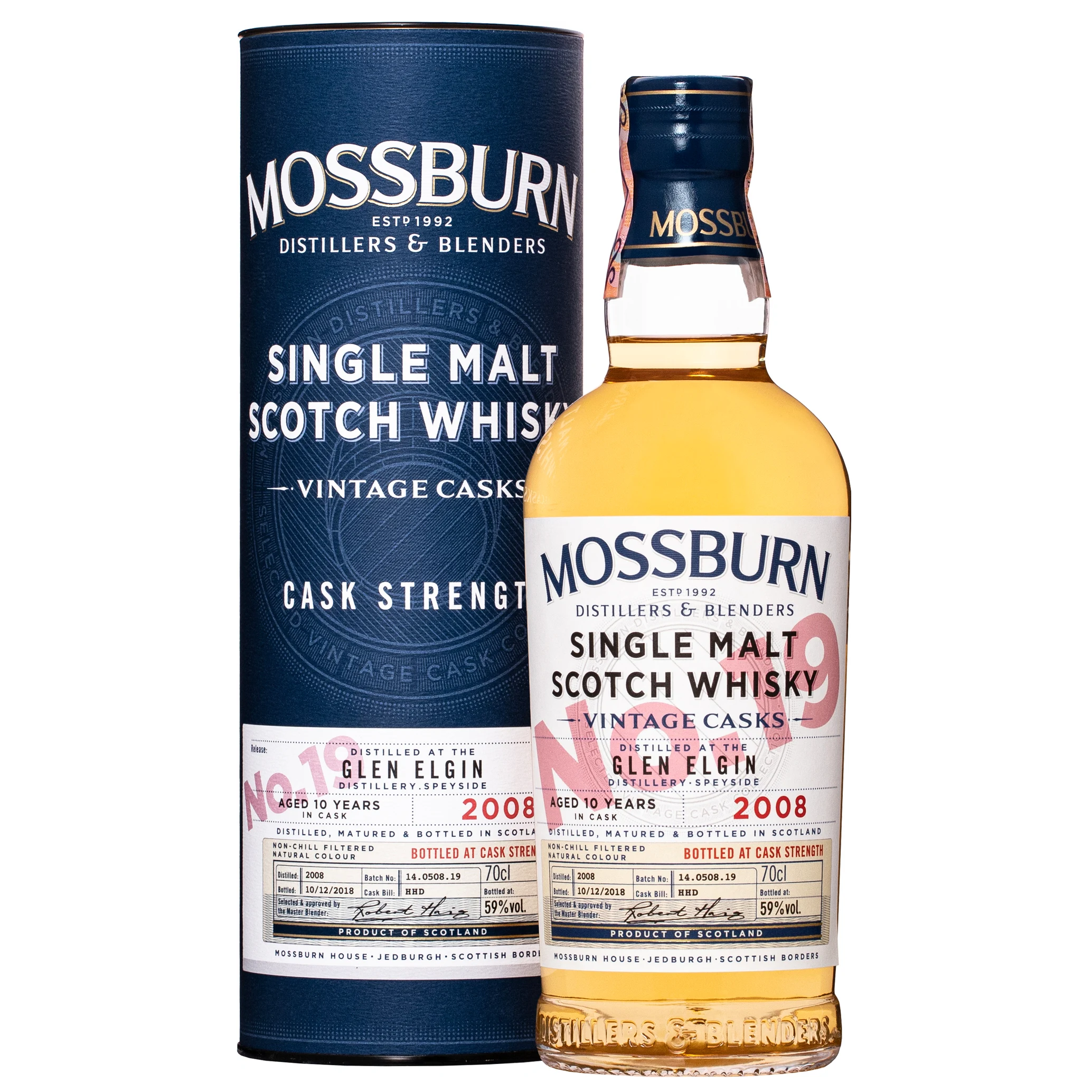 Виски Mossburn Vintage Casks No 19 Glen Elgin 10 лет, 59%, 0,7 л - фото 1