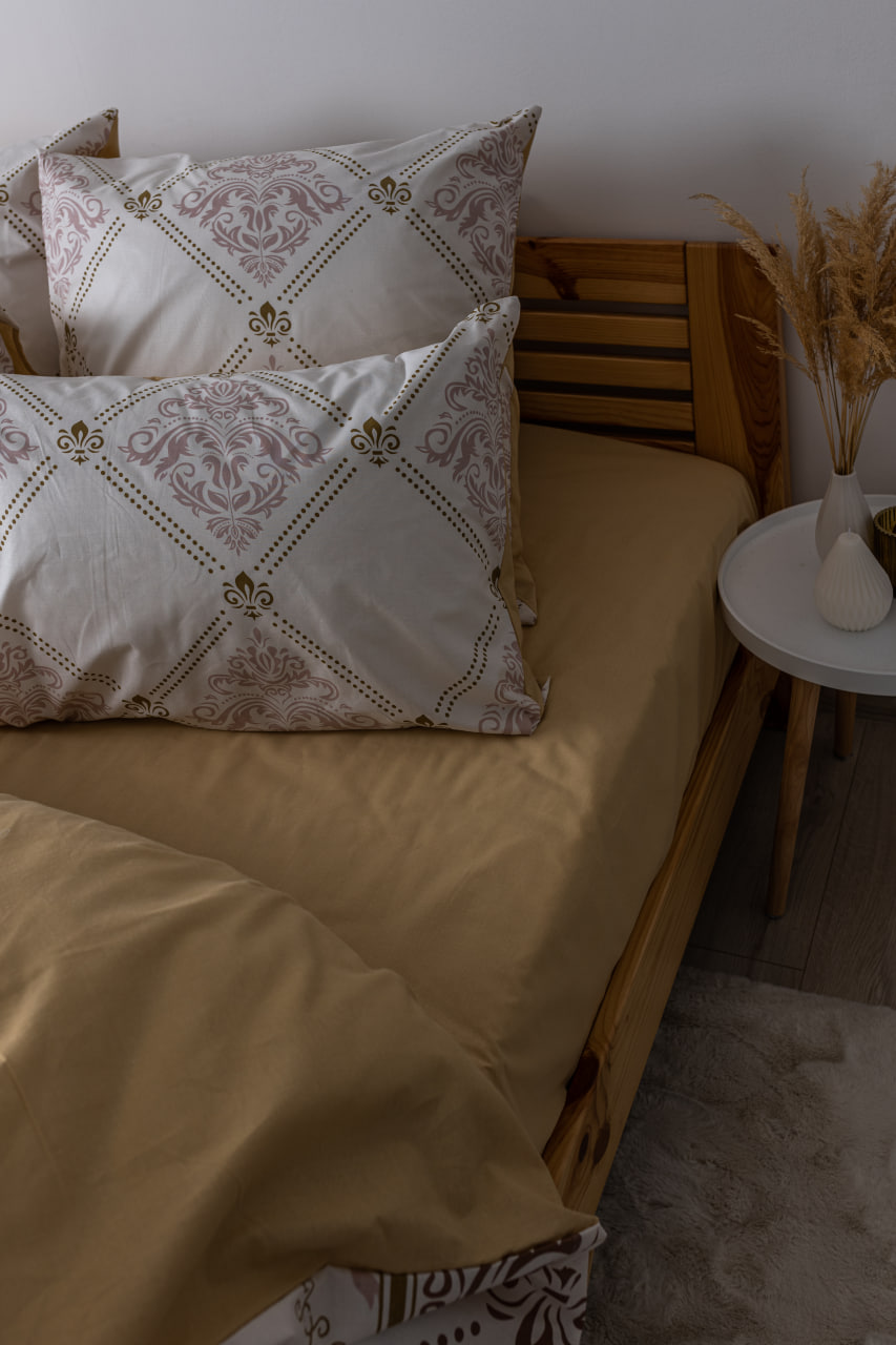 Комплект постельного белья ТЕП Happy Sleep Glorius семейный кремовый с белым (2-03797_26065) - фото 5