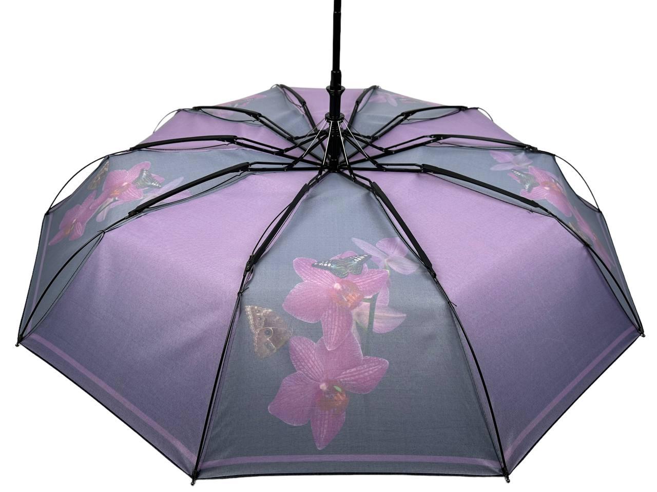 Женский складной зонтик полуавтомат Toprain 99 см фиолетовый - фото 6