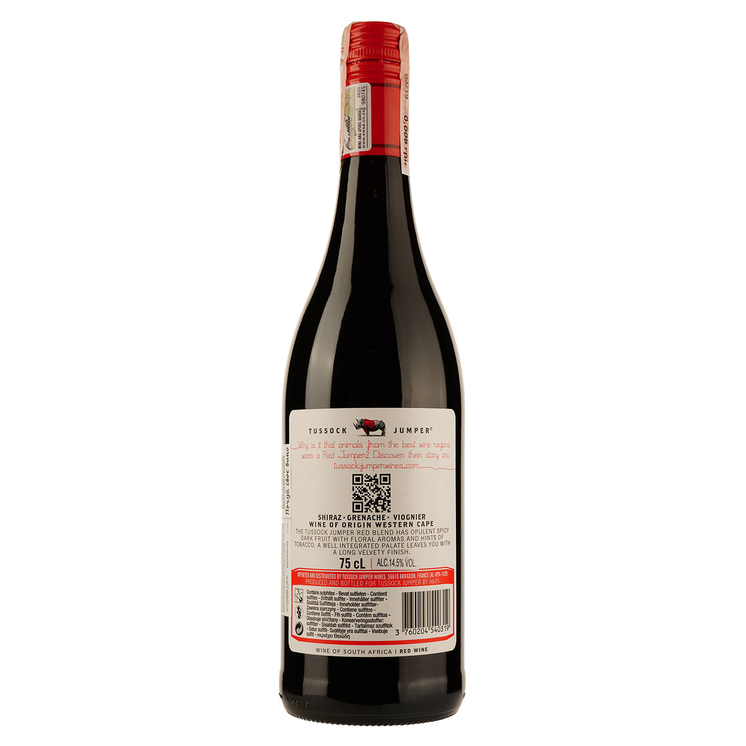 Вино Tussock Jumper Shiraz-Grenache-Viognier Western Cape, червоне, сухе, 0,75 л - фото 2